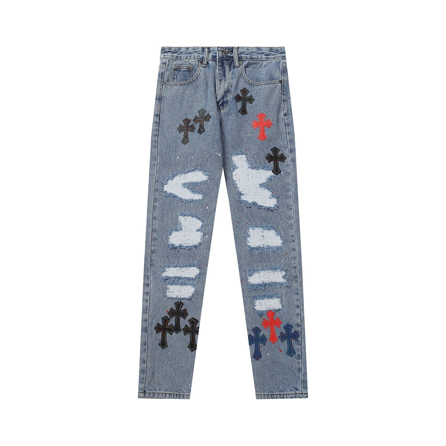 Chrome Hearts Summer Graphic jeans Light Denim Jeans with Clean Finish