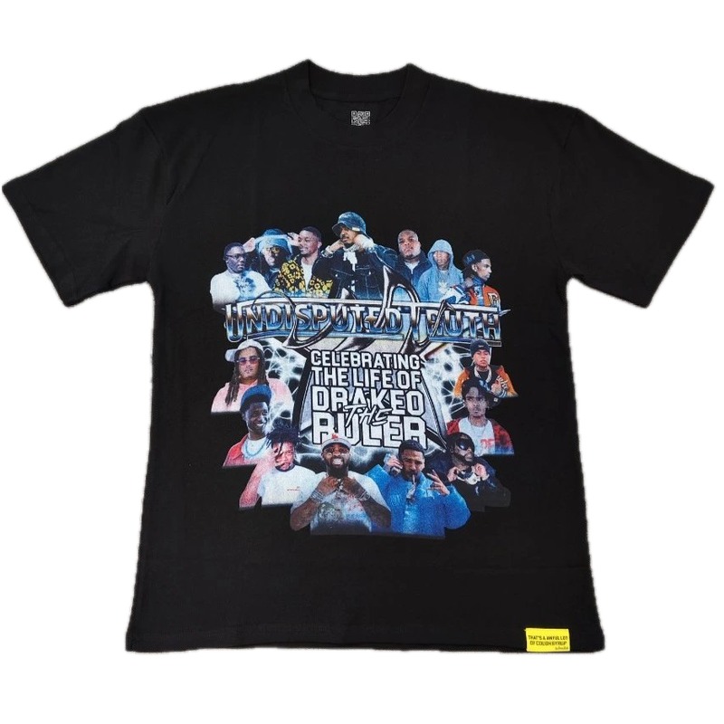American Streetwear Brand Vintage Hip-hop Style Black T-Shirt