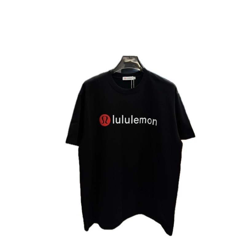 lululemon Printed Casual Style Black Short-sleeve T-shirt