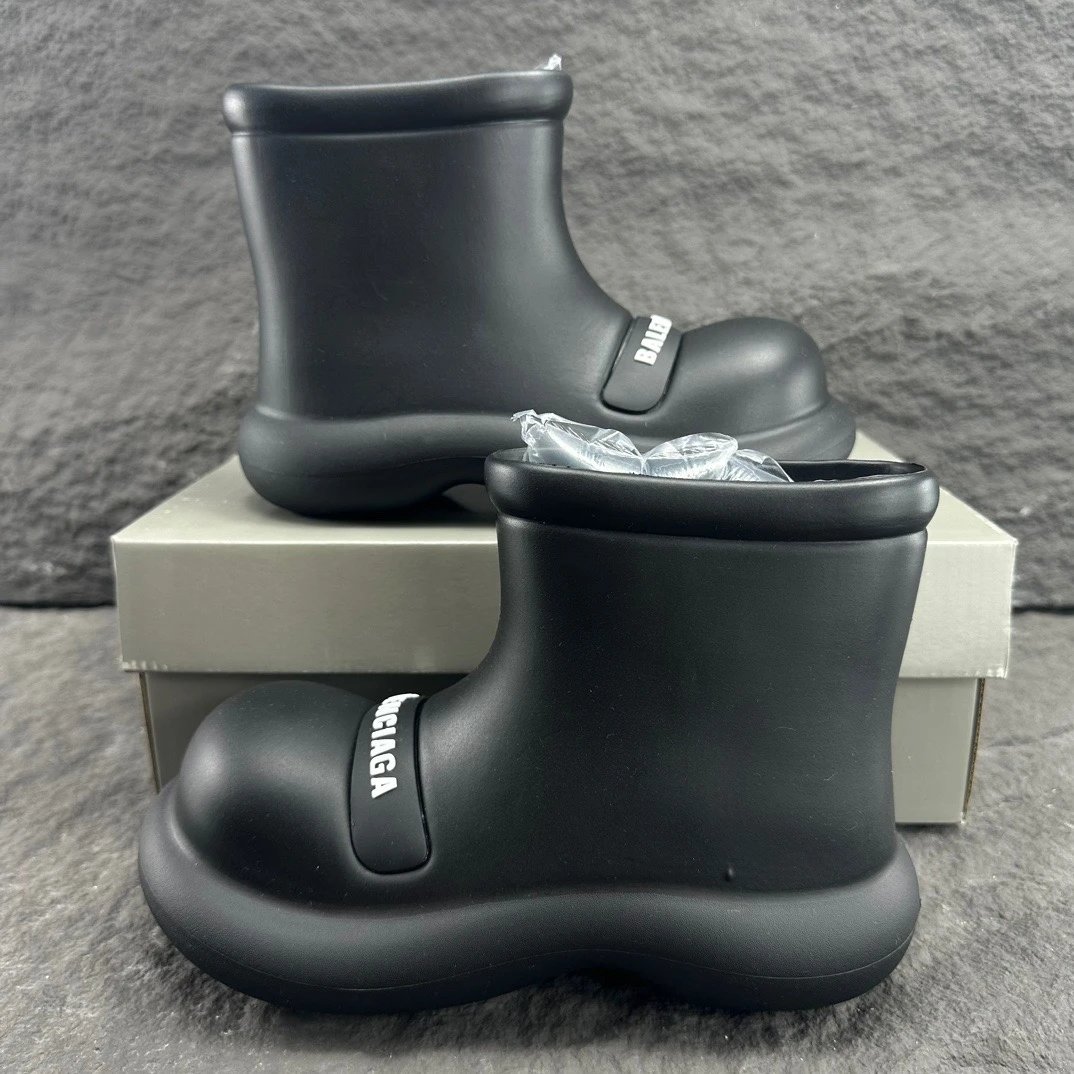 Balenciaga Black Rubber Boot Rain Boot for Casual Outfits