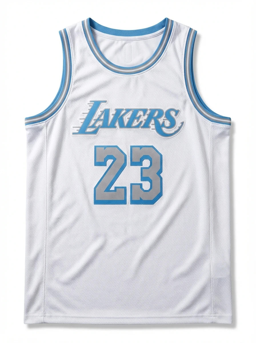 LBJ Lakers retro white jersey