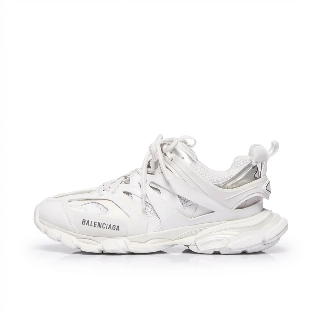 Balenciaga retro-style white shoes