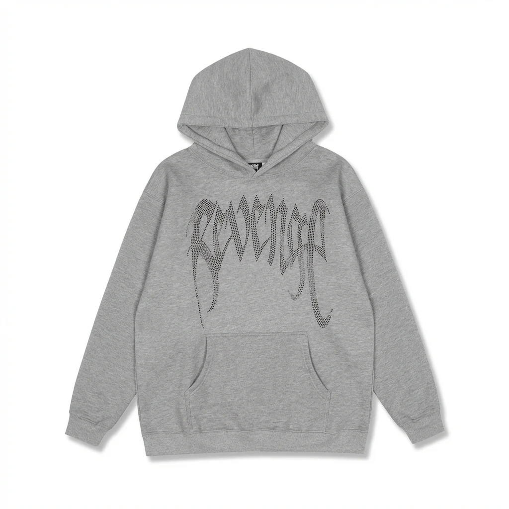 Revenge trendy and cool style grey hoodie