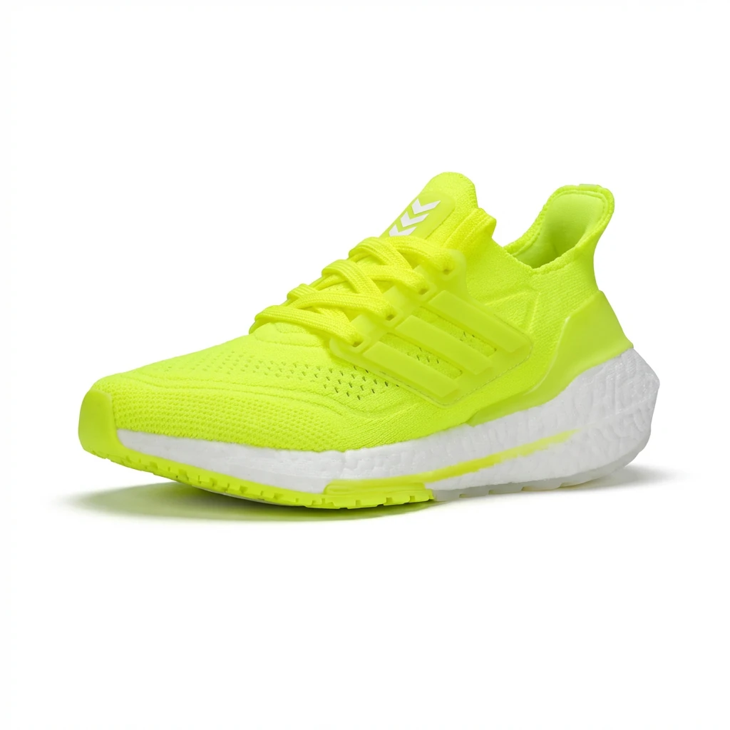 Adidas Ultraboost fluorescent yellow running shoes