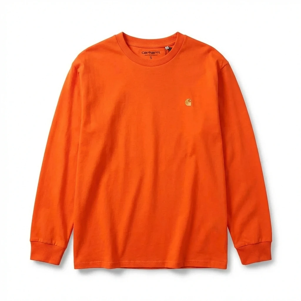Carhartt basic orange long-sleeve