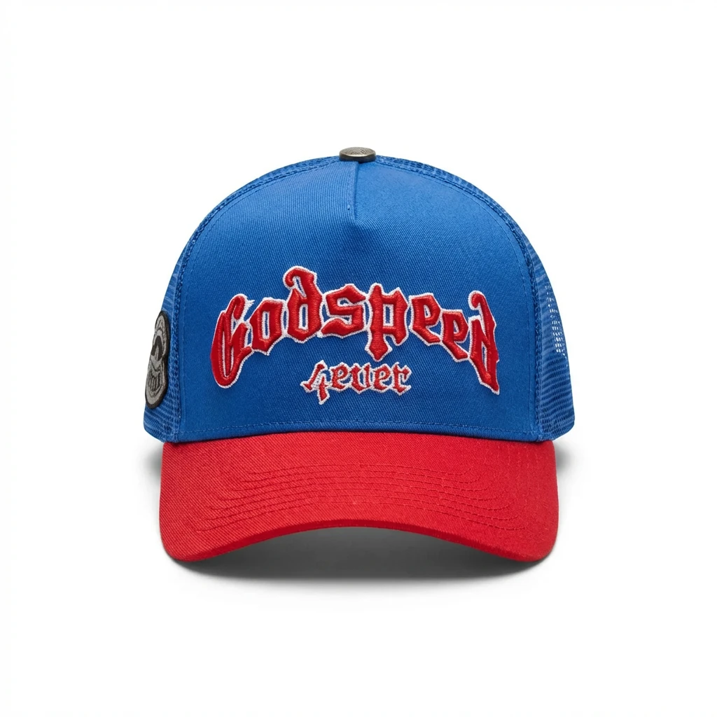 Godspeed Retro Style Red and Blue Hat