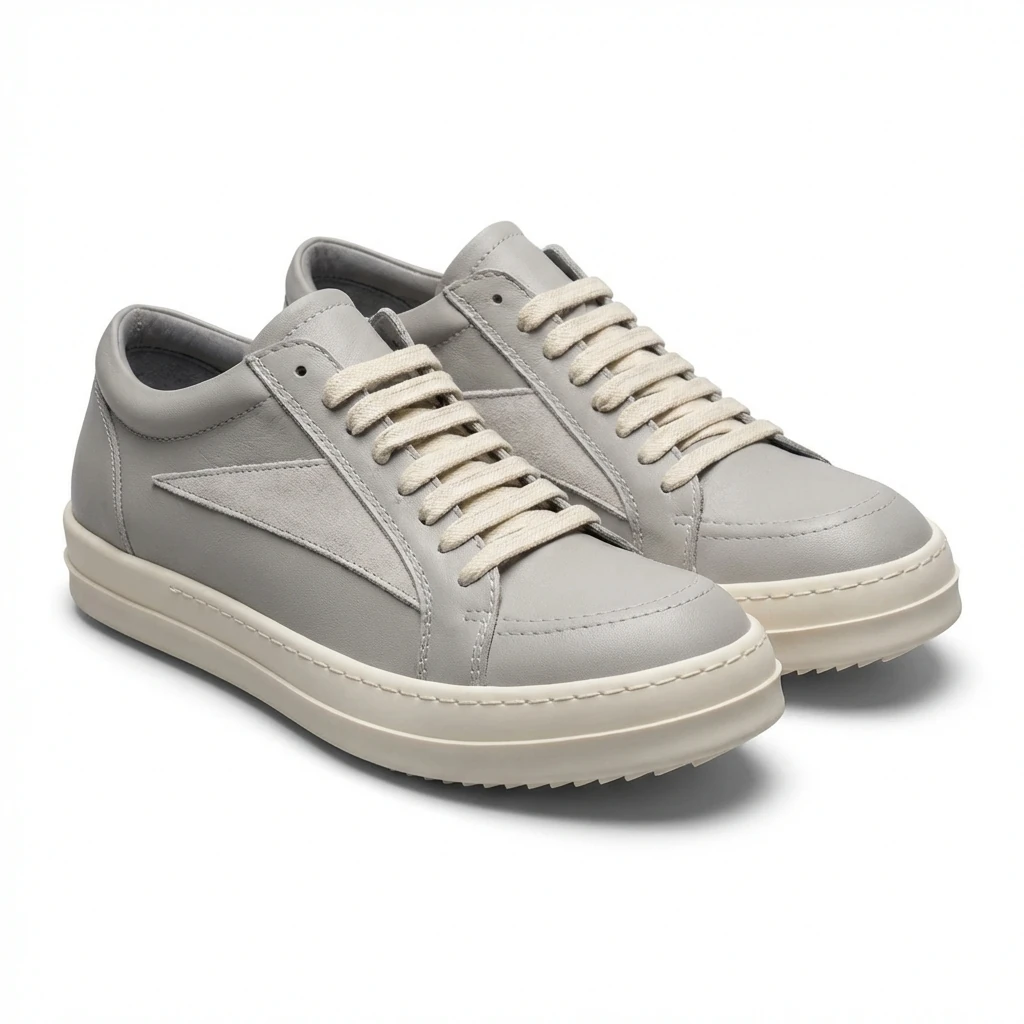 Rick Owens minimalist gray sneakers