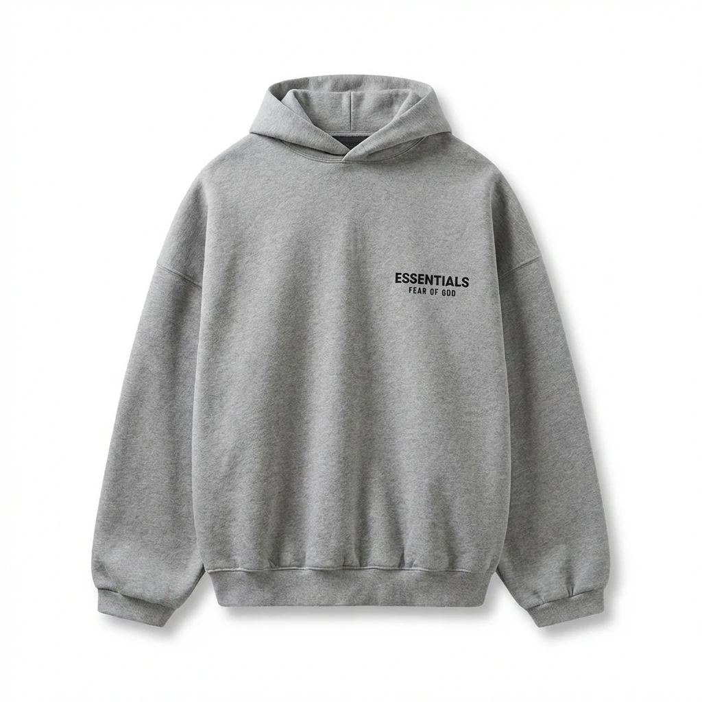 ESSENTIALS minimalist light gray sweatshirt