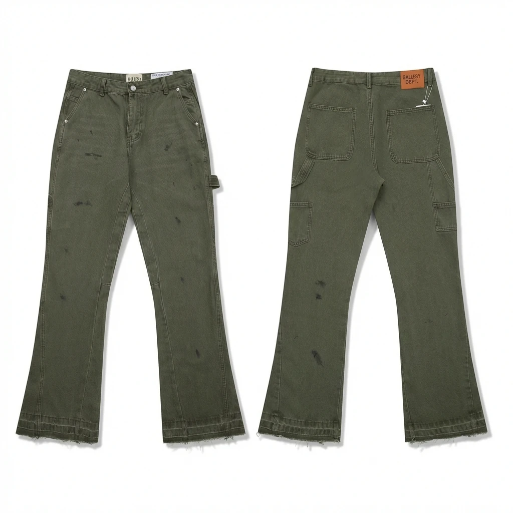 Gallery Dept. Distressed Style Military Green Utility Pants