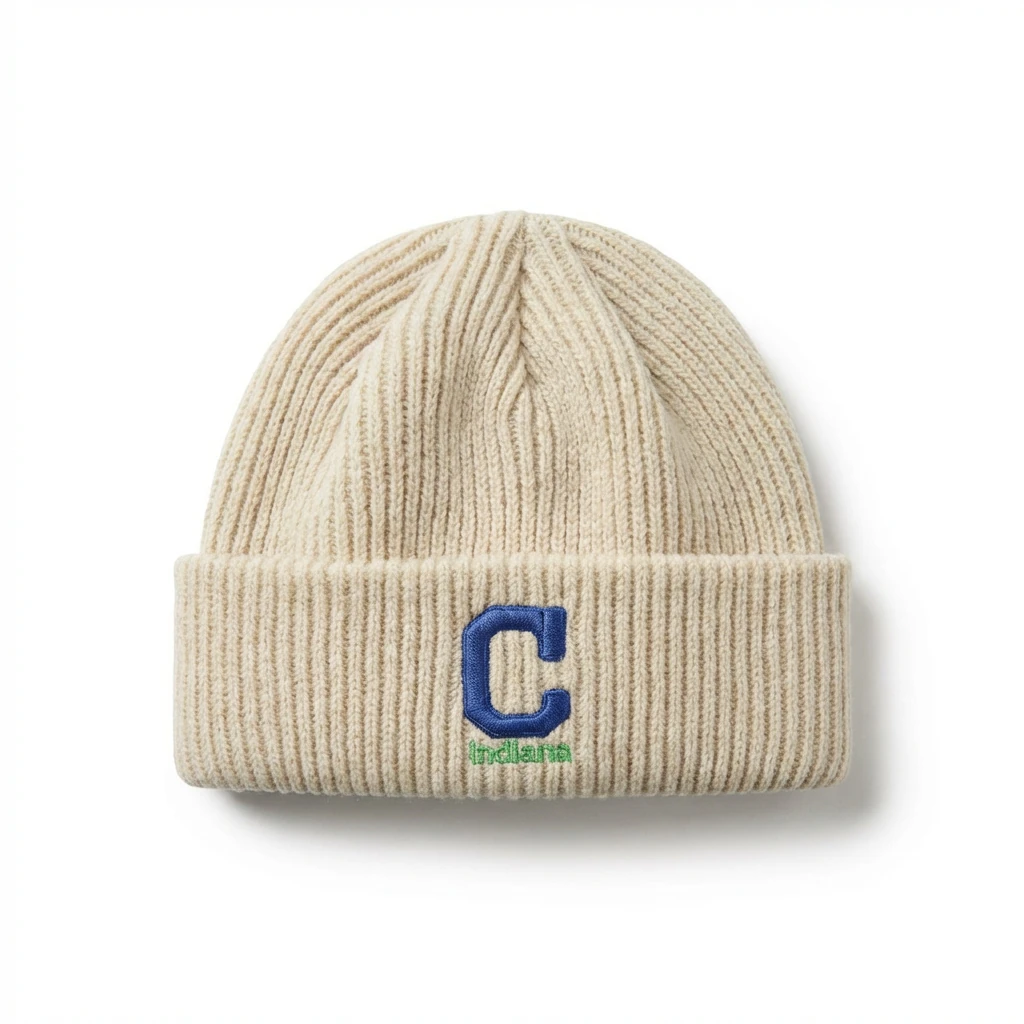 MLB letter minimalist style beige hat
