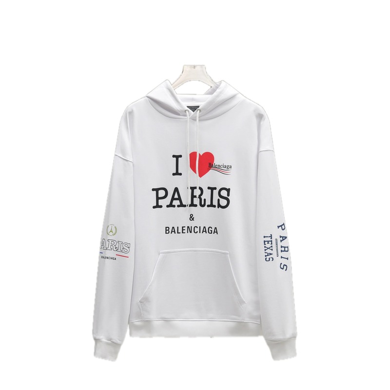 Balenciaga white sweatshirt with heart print