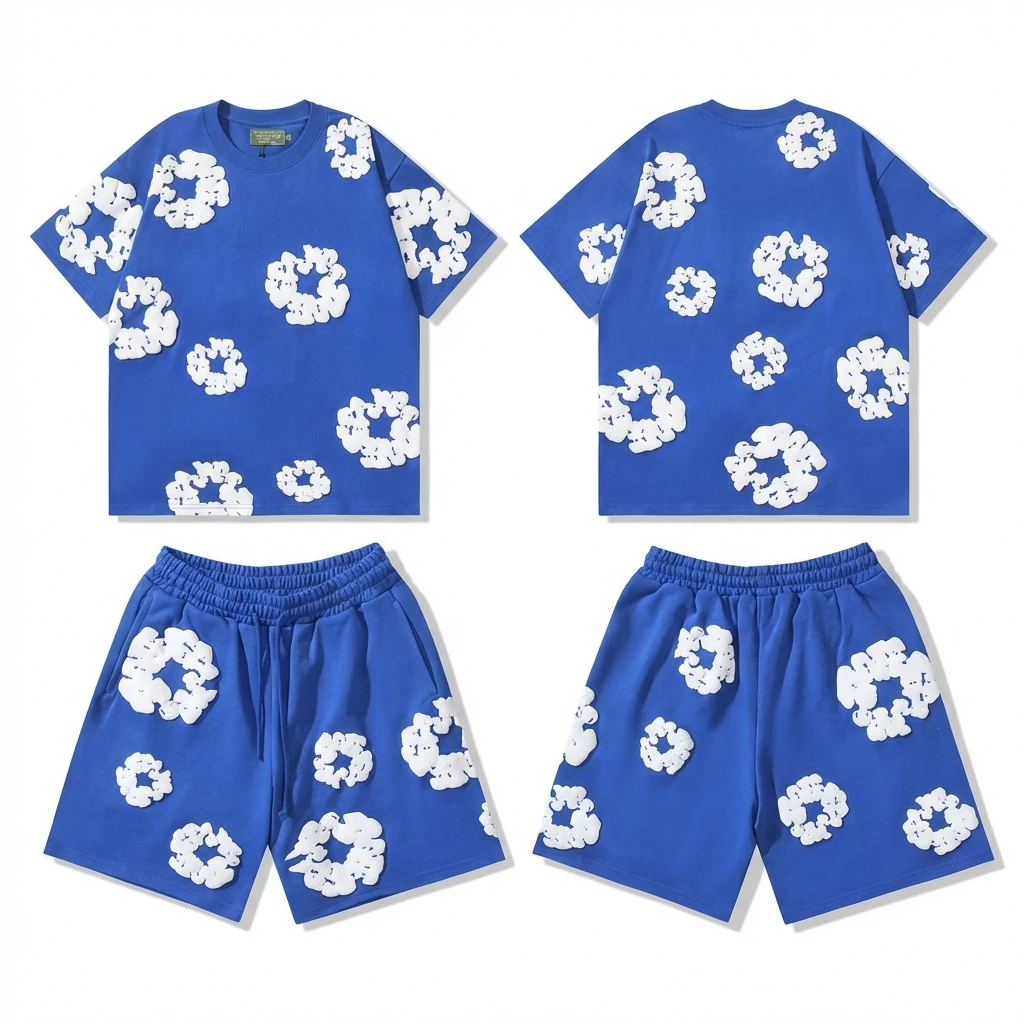 Flower Style Blue Suit of DENIM TEARS