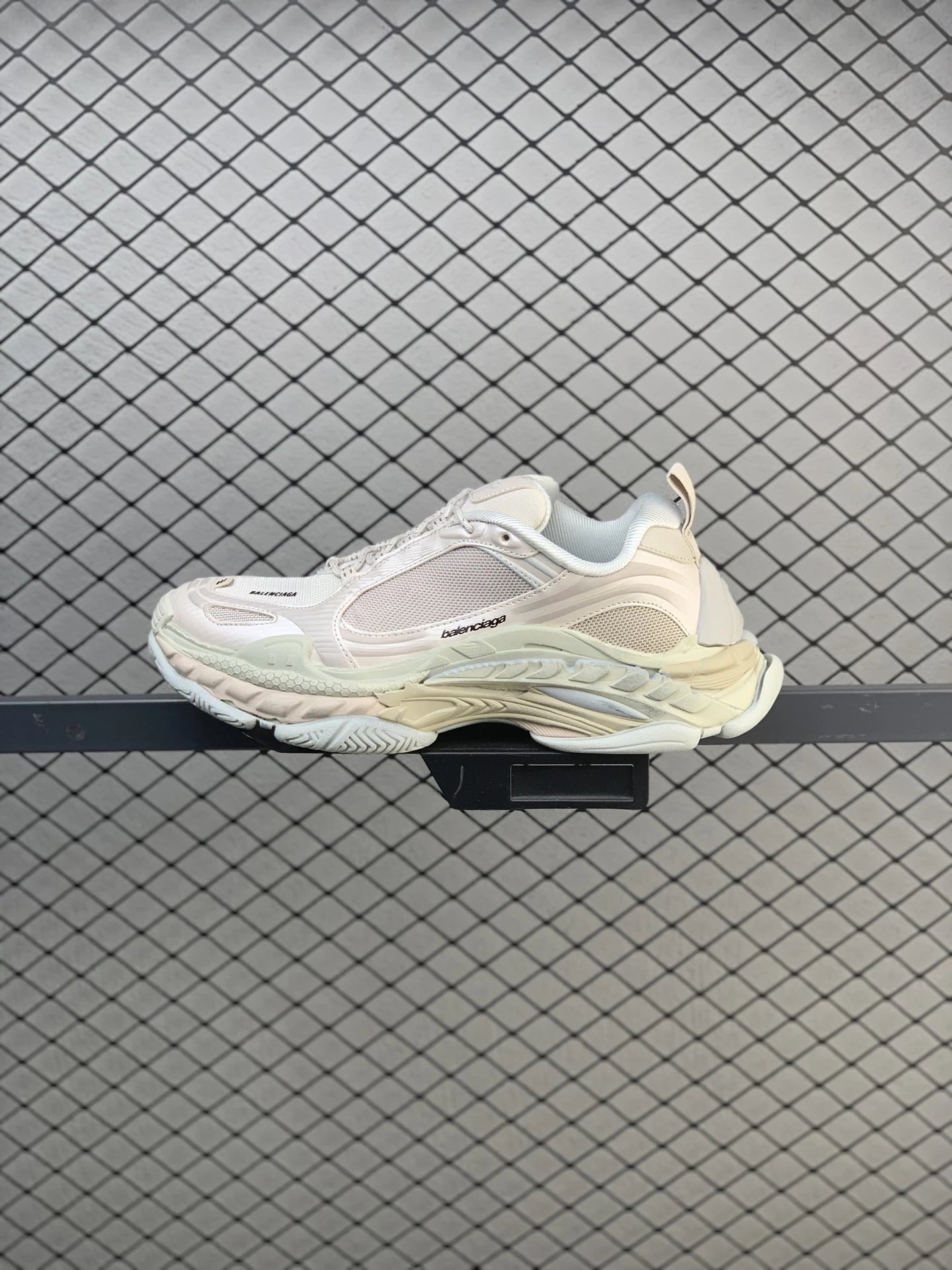 Balenciaga Beige Chunky Runners Featuring Sport Panel Mix