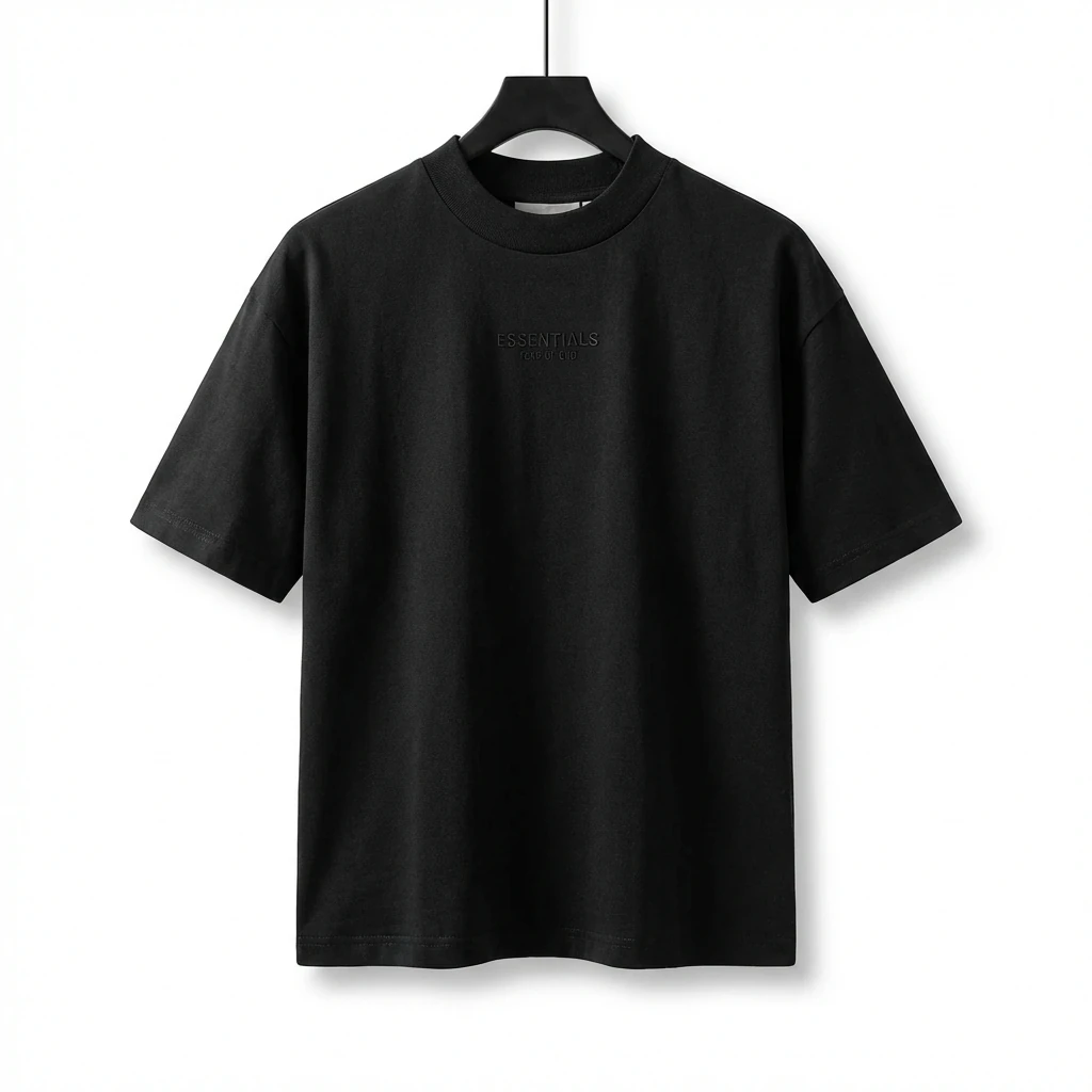 ESSENTIALS minimalist style black T-shirt