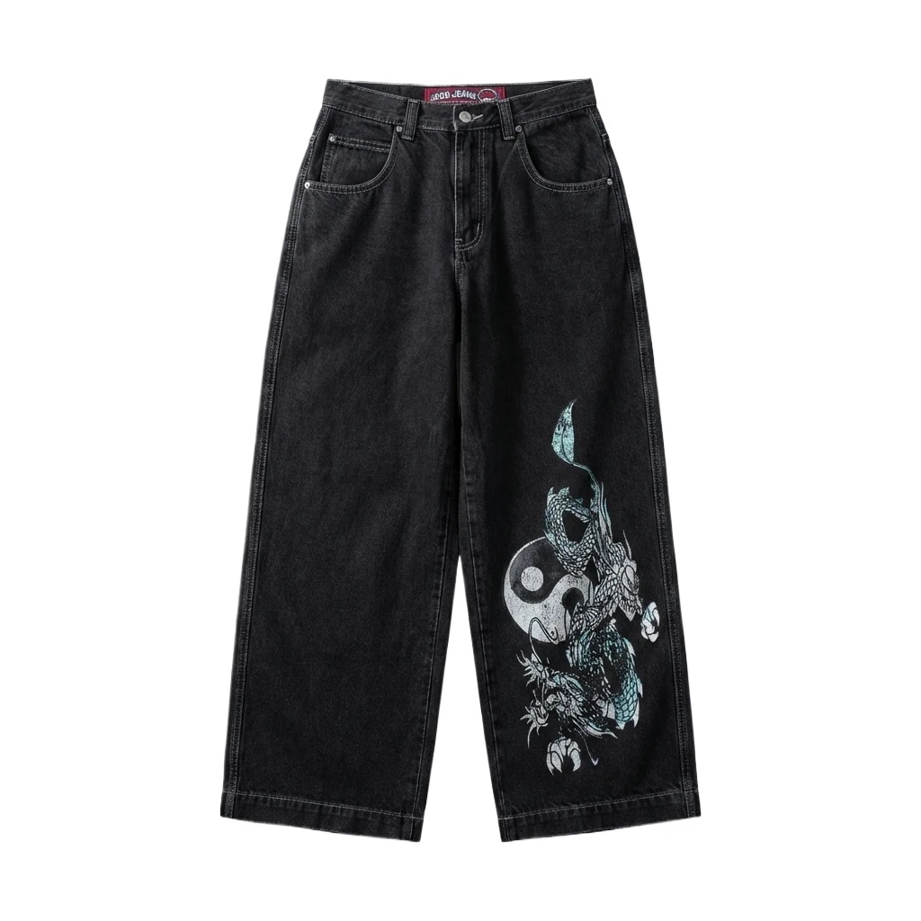 Y2K style black jeans