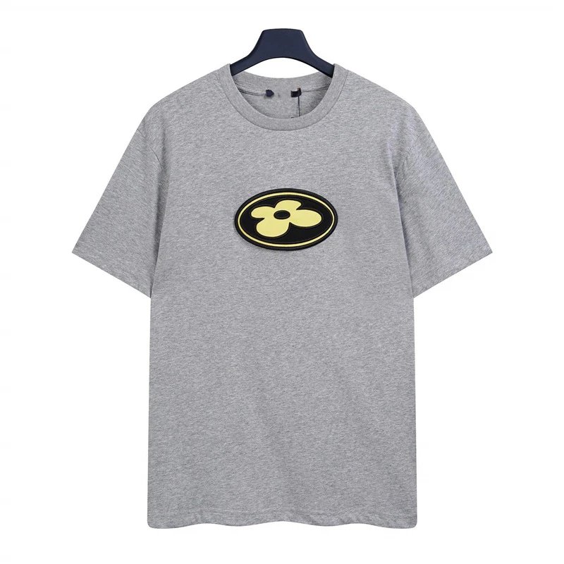 Louis Vuitton Floral Trend Style Grey Short-sleeve T-shirt