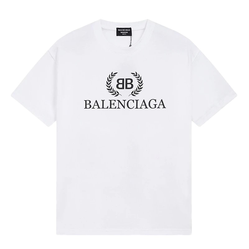 Balenciaga Printed Simple White T-shirt