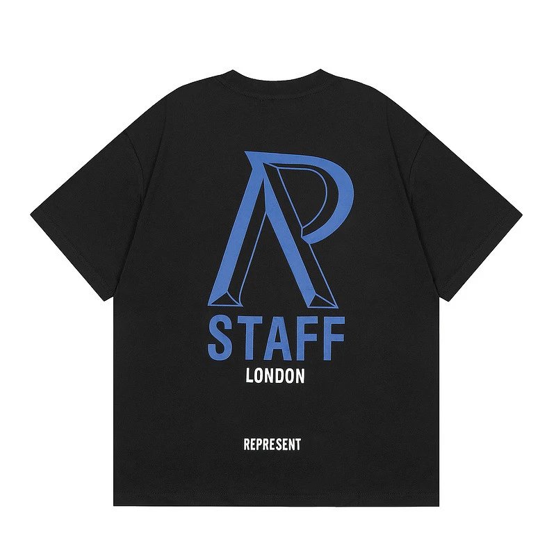 Represent Black Blue Style 832 Owners Club T-Shirt Smart Casual Logo