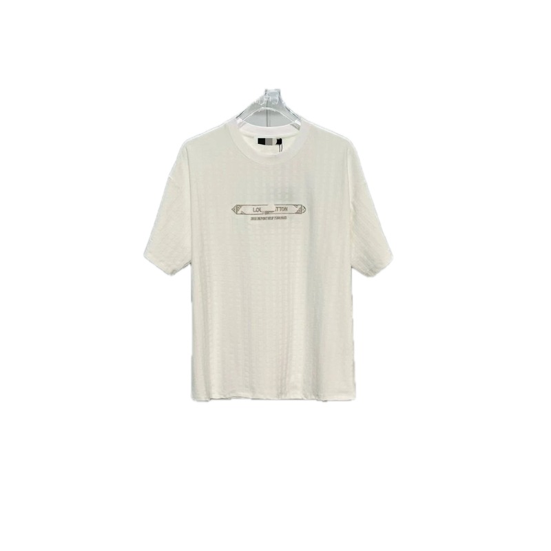 Louis Vuitton Embroidered Casual Style White Short-sleeve T-shirt