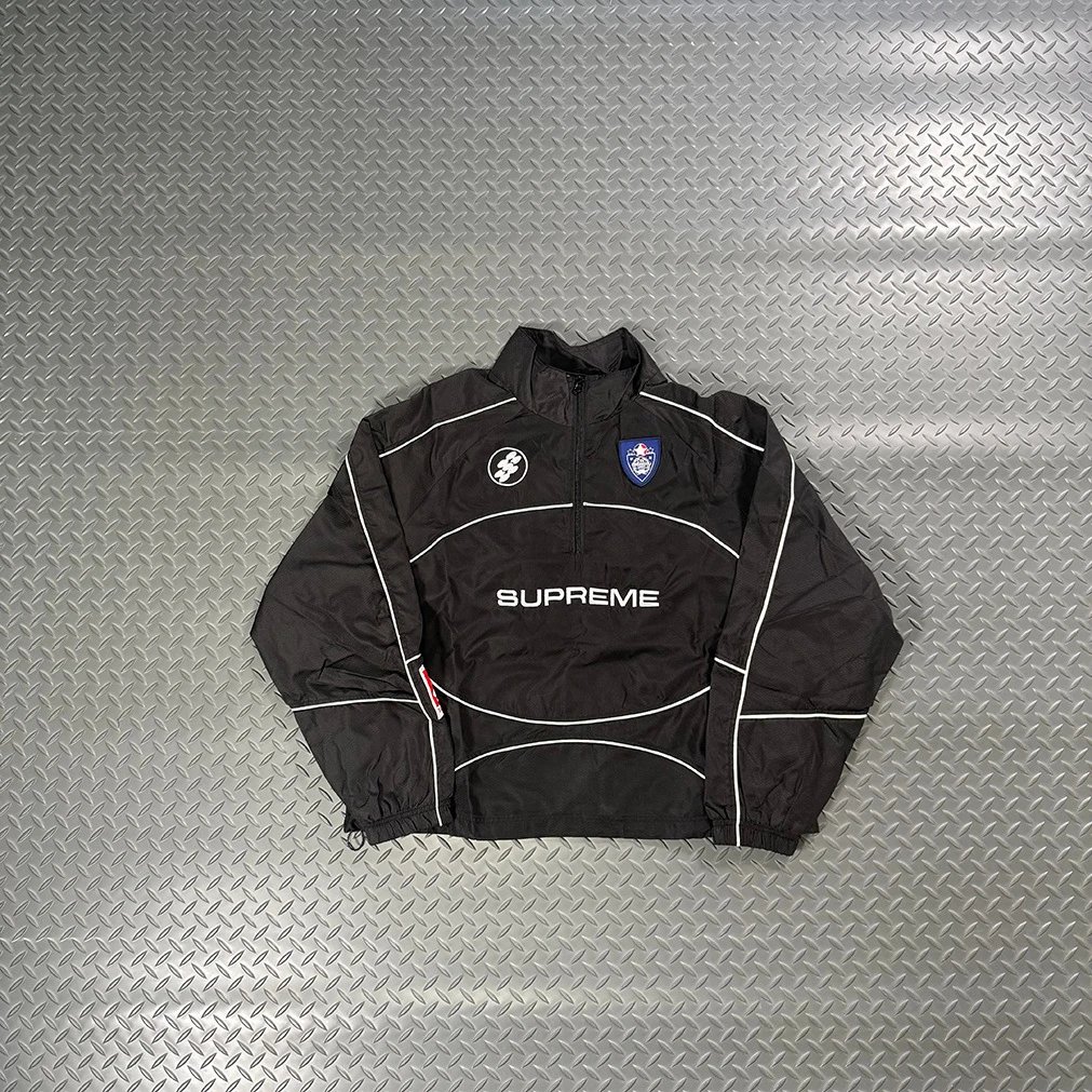 Supreme Black Piped Half-Zip Track Jacket
