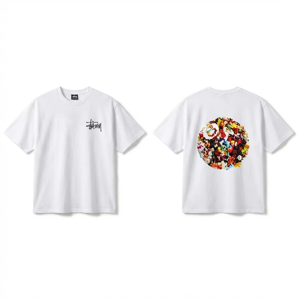 Stussy Graffiti Trendy White T-shirt