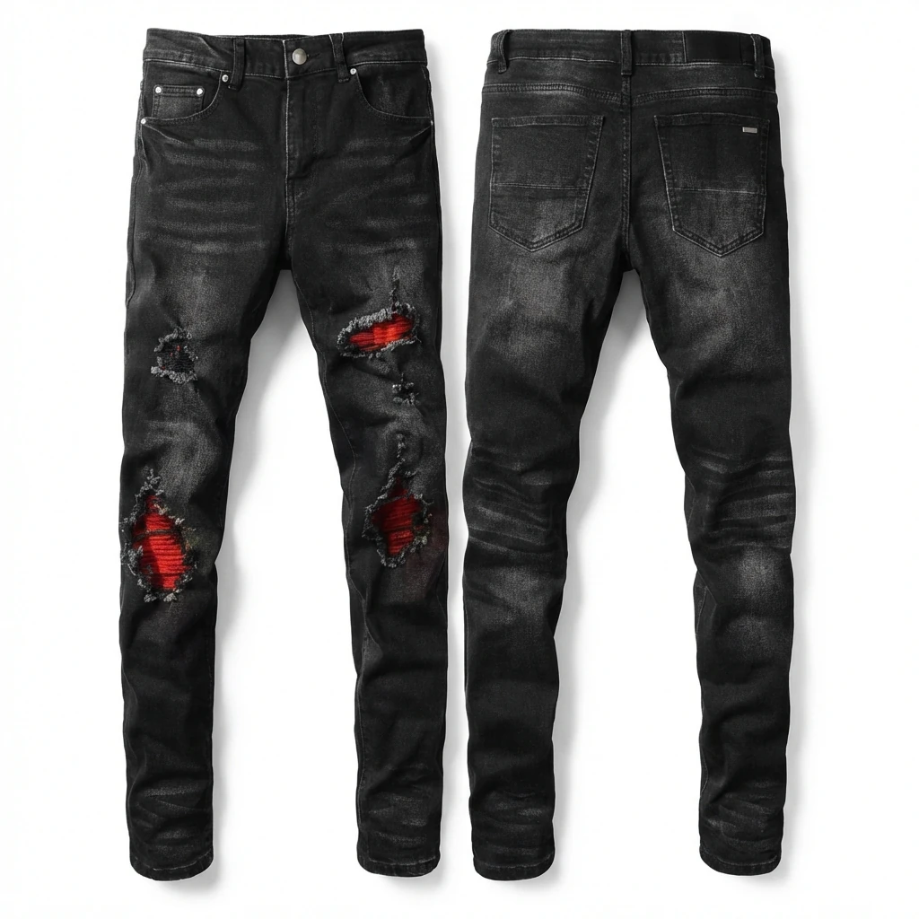 AMIRI Ripped Trendy Cool Black Jeans