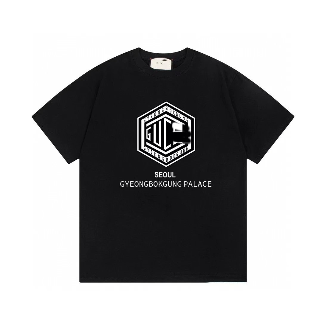 Balenciaga Graphic Printed Cool & Trendy Black Short-sleeve T-shirt