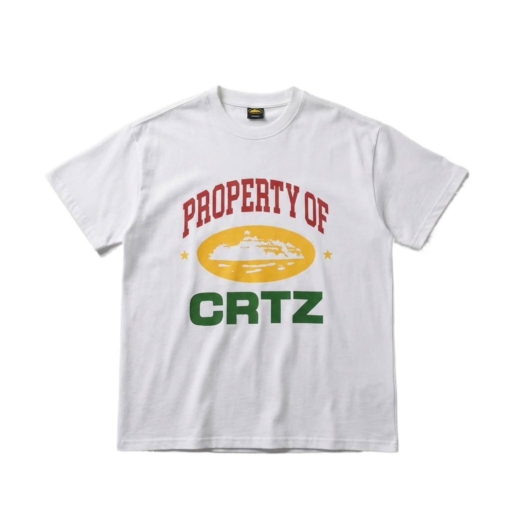 Corteiz PROPERTY Series Trendy and Cool White T-shirts
