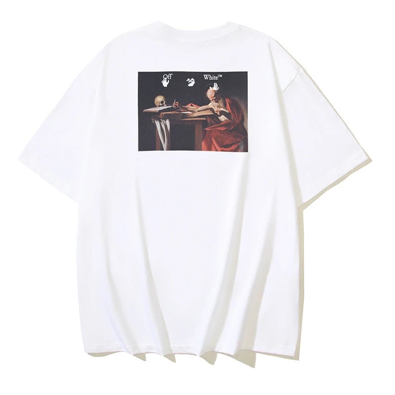 Thrasher Urban Flame logo T-shirt White Red Thrasher with Statement Pattern