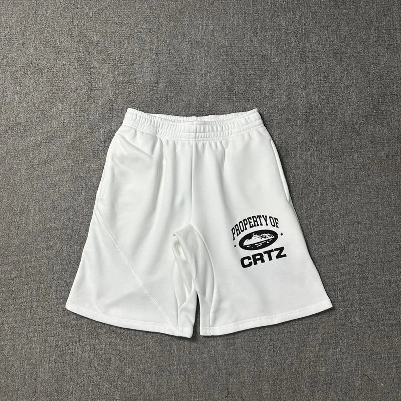 Corteiz trendy style white shorts