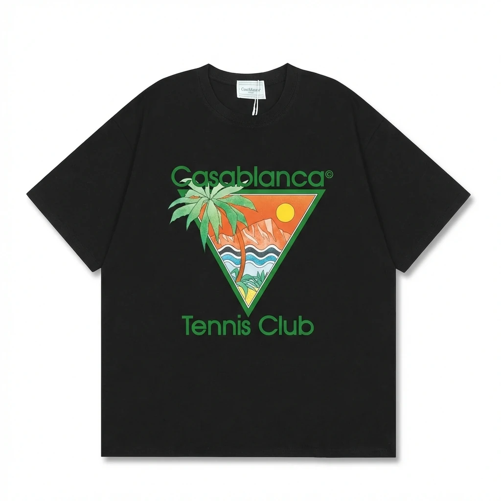 Casablanca Tropical Style Black T-shirt