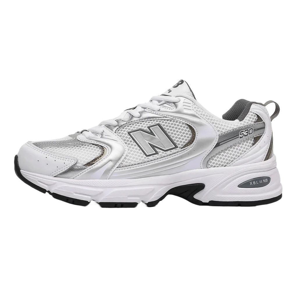 New Balance 530 retro-style white shoes