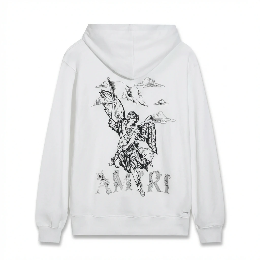 AMIRI Angel Print White Sweatshirt