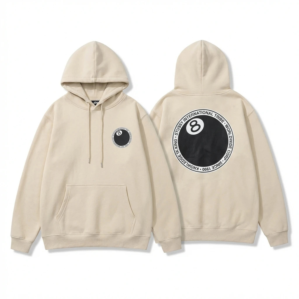 Stussy No.8 Ball Casual Style Sweatshirt