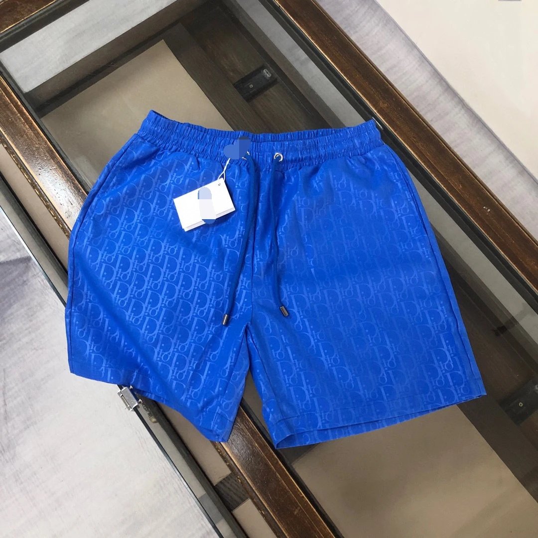 Dior Monogram Light Luxury Style Royal Blue Casual Shorts