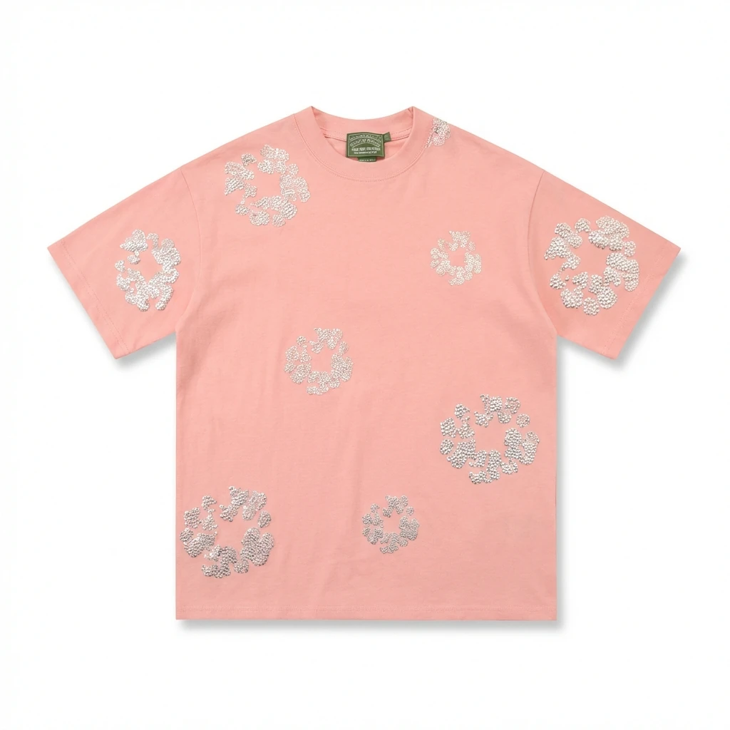 DENIM TEARS Pink Trendy Short-sleeve