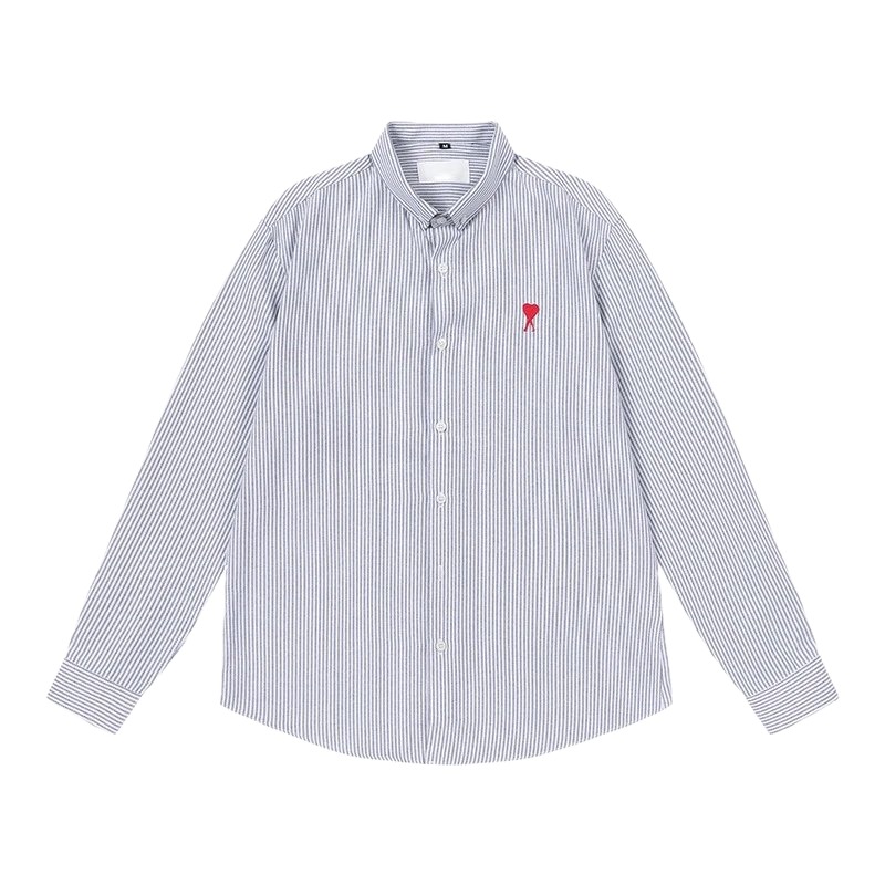 Ami striped minimalist style shirt