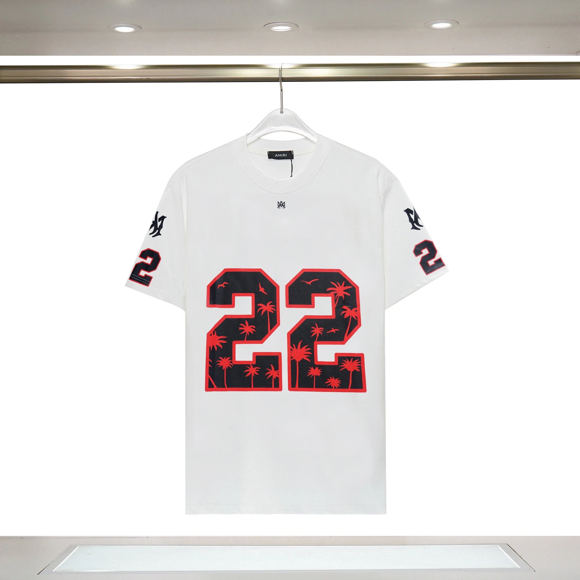 Amiri Resort Graphic T-shirt White Blue Amiri with Premium Look