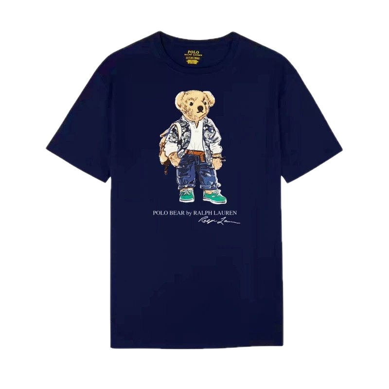 Ralph Lauren bear royal blue short-sleeve shirt