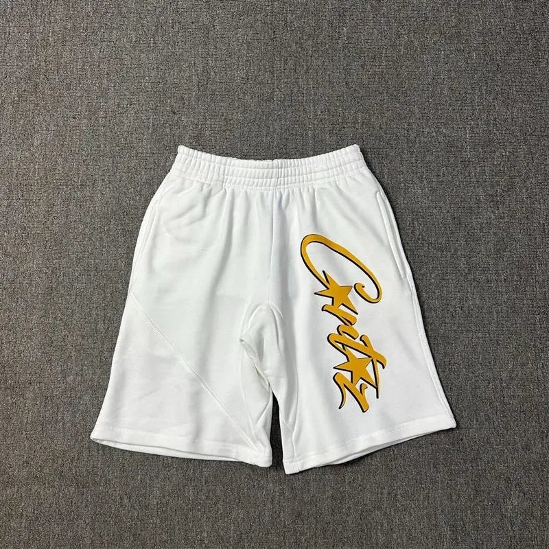 Corteiz trendy and cool style white shorts