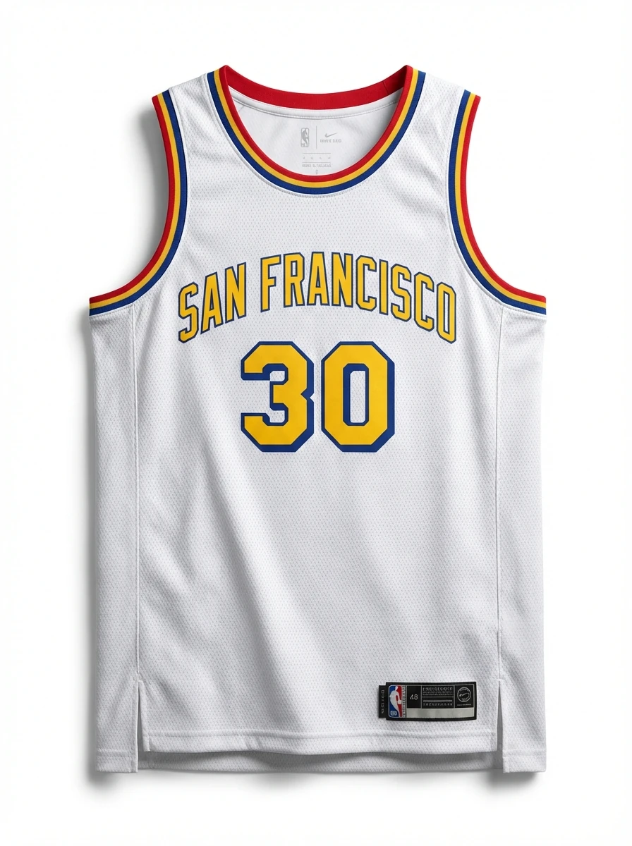 Nike Curry retro-style white jersey
