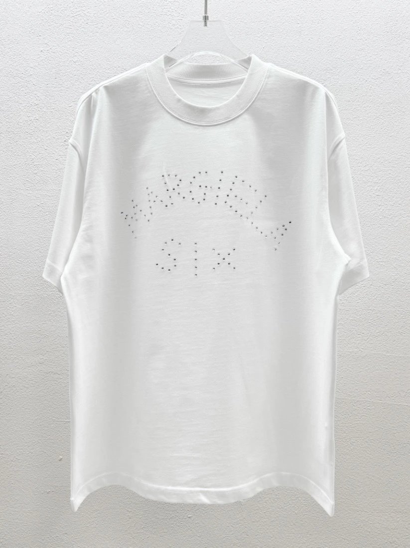 Maison Margiela MM6 Streetwear Style White Short-sleeve T-shirt