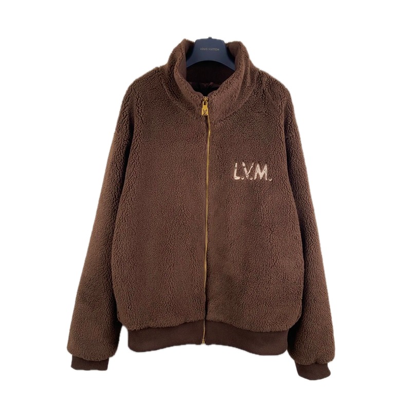 LV plush retro brown coat