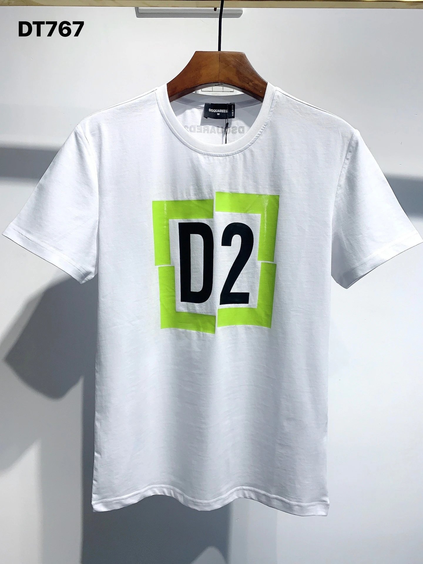 DSQ D2 Streetwear Brand White Casual Short-sleeve T-shirt