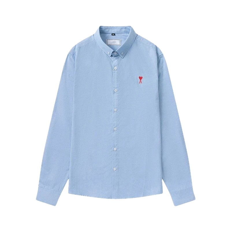 AMI minimalist style blue shirt