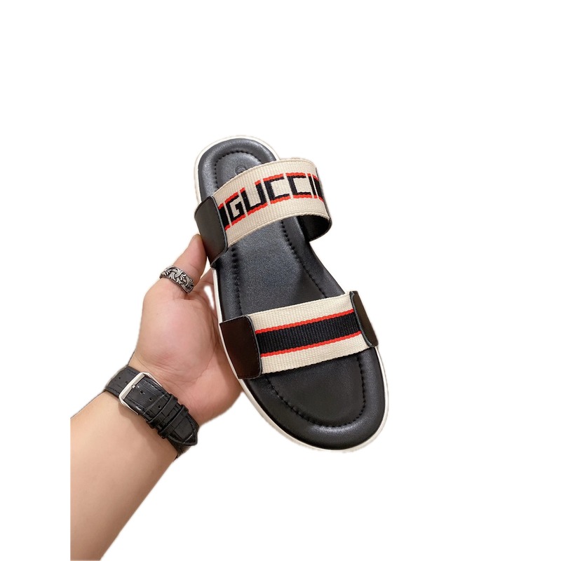 Gucci Classic Web Casual Color-block Slide Sandals
