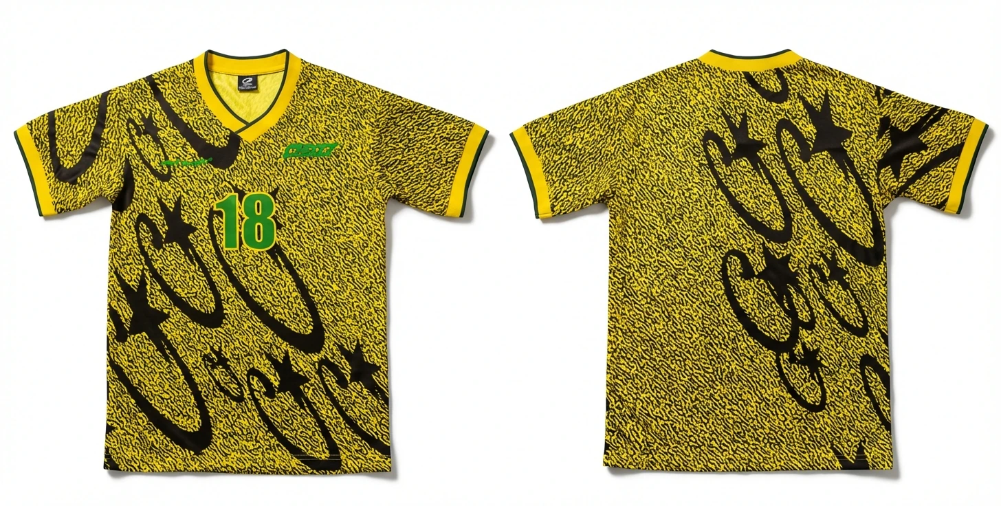 Corteiz trendy yellow jersey