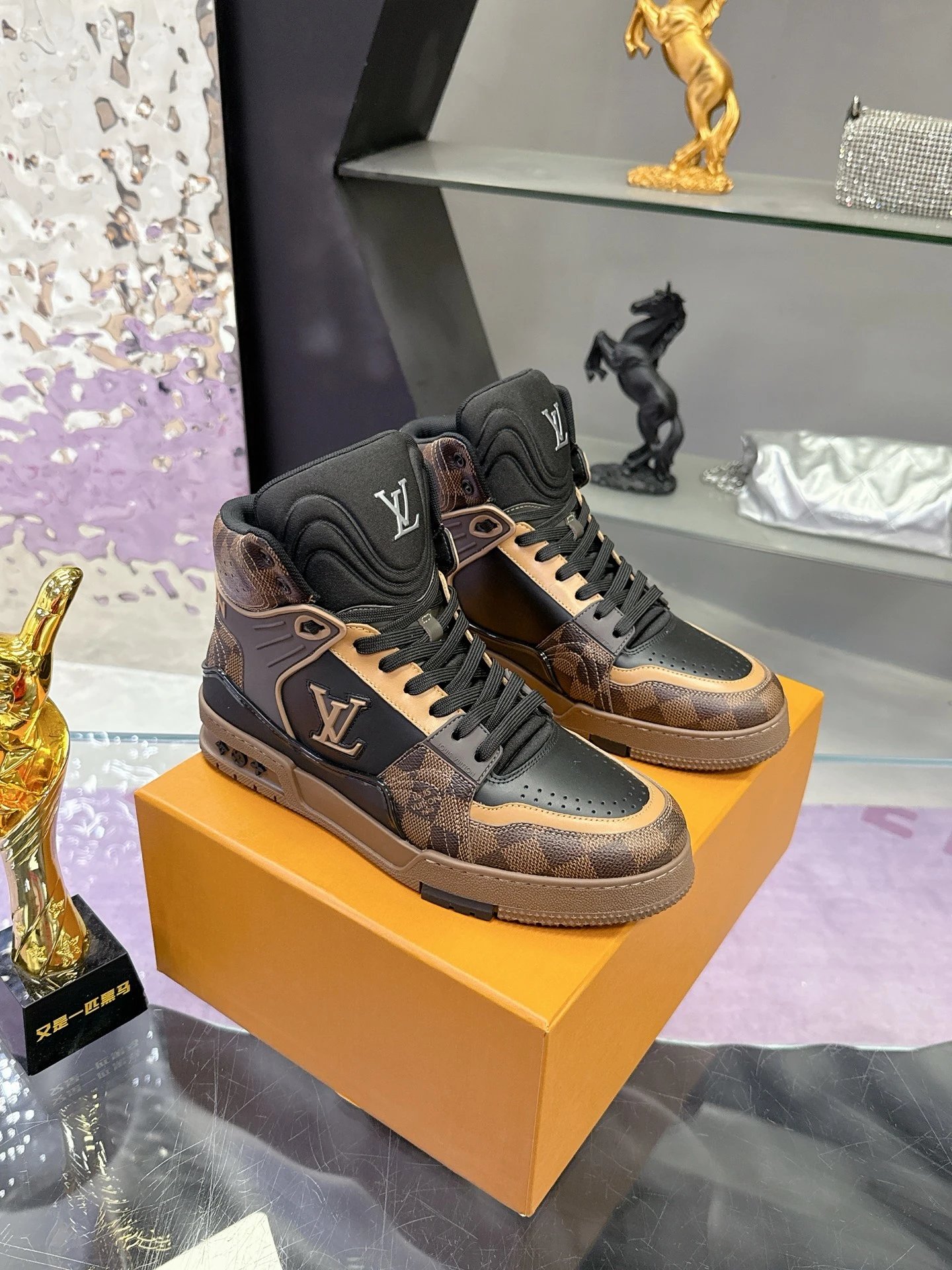 Brown Boot Sneaker by Louis Vuitton with Brown Monogram Boot-sneaker Hybrid