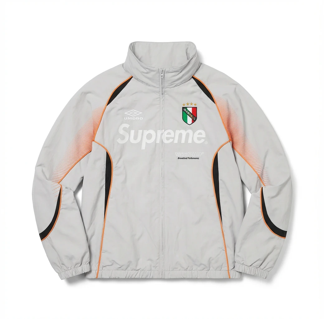 Supreme sporty light gray jacket