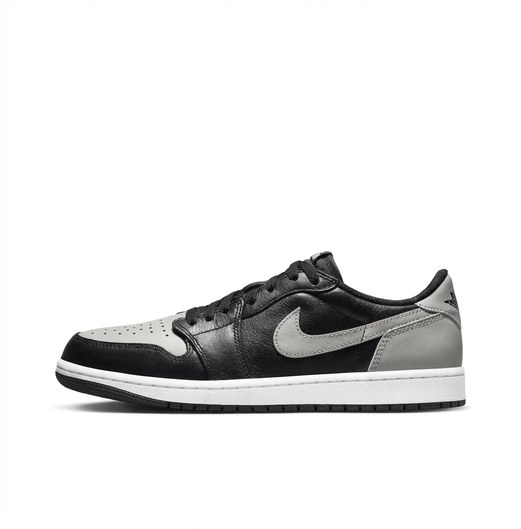 Jordan AJ1 black, white and grey trendy sneakers